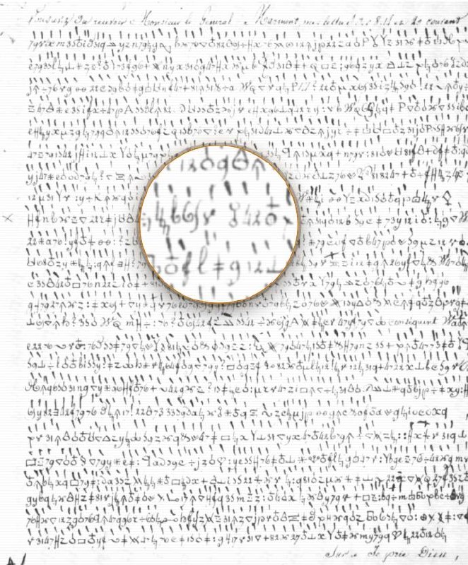 Historical image related to the Napoleonic-era cipher letter