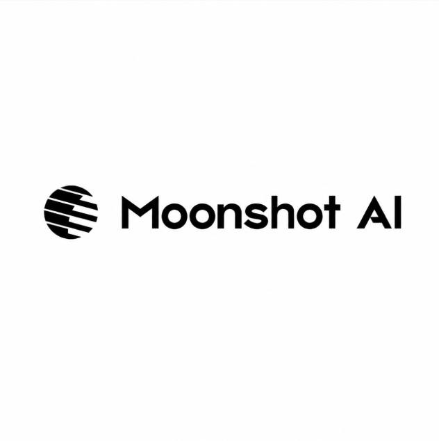 لوگوی Moonshot AI با نشان دایره‌ای مشکی در کنار نام شرکت